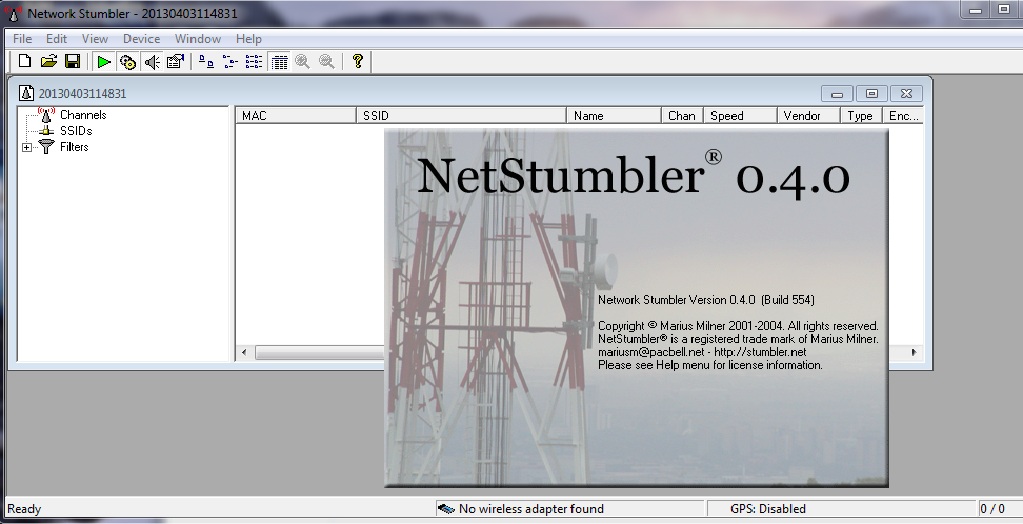 2. Sekarang Net Stumbler anda dapat digunakan untuk kepentingan pribadi sep...